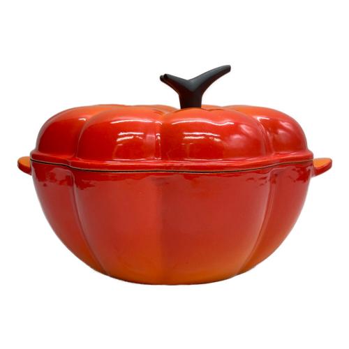 LE CREUSET (ルクルーゼ) 両手鍋 SIZE 22cm オレンジ パンプキン・ココット