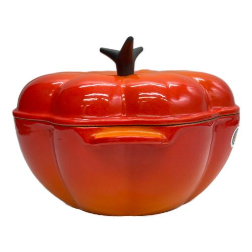 LE CREUSET (ルクルーゼ) 両手鍋 SIZE 22cm オレンジ パンプキン・ココット
