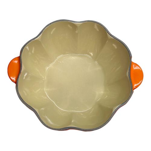 LE CREUSET (ルクルーゼ) 両手鍋 SIZE 22cm オレンジ パンプキン・ココット