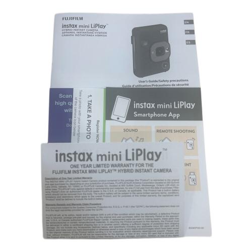 FUJIFILM (フジフィルム) インスタントカメラ instax mini LiPlay（インスタックス ミニ リプレイ）