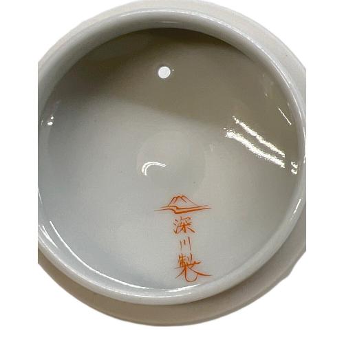 深川製磁 (フカガワセイジ) 茶器セット 寿赤絵 急須茶器揃