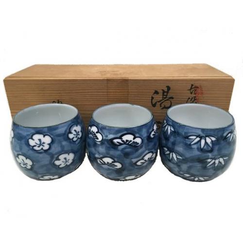 源右衛門窯 湯呑み揃え 未使用品 3P 【東大阪】