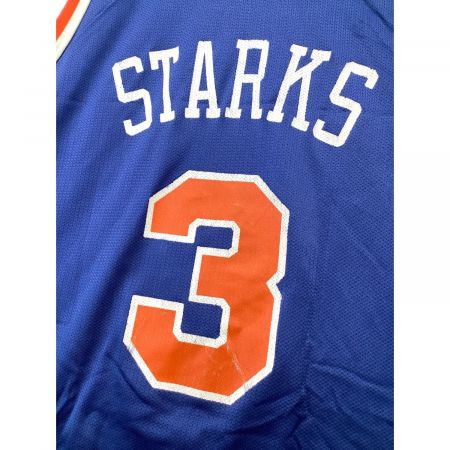 Champion (チャンピオン) NBA KNICKS STARKS #3 ジョン・スタークス メンズ SIZE 44 ブルー×オレンジ USA製 当時物 NEW YORK KNICKS