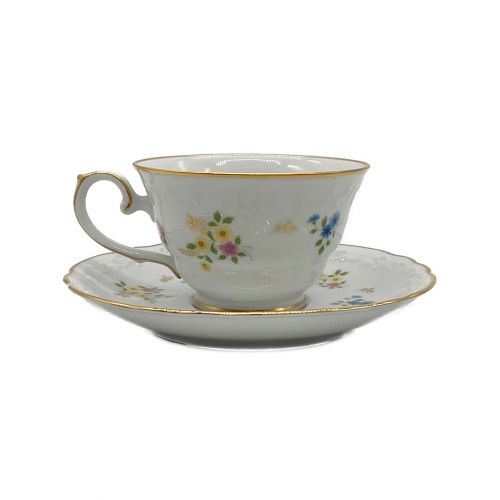 Noritake (ノリタケ) ティーカップ&ソーサー 昭和レトロ 散らし花 6客