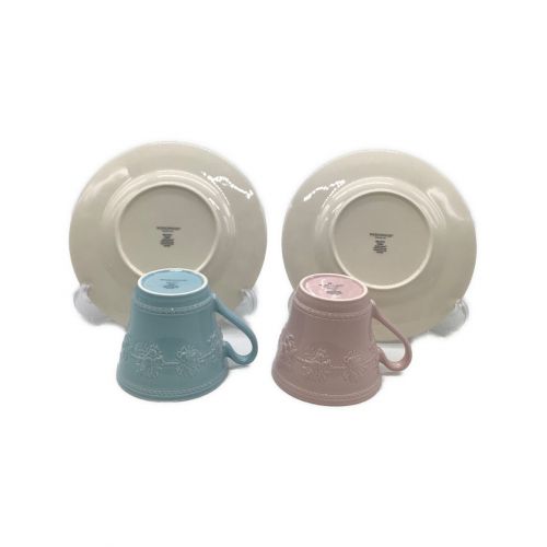 Wedgwood (ウェッジウッド) プレート&カップセット FESTIVITY IVORY プレート2・カップ2