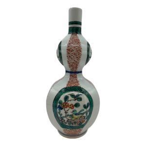 一輪挿し 古九谷 角福 色絵