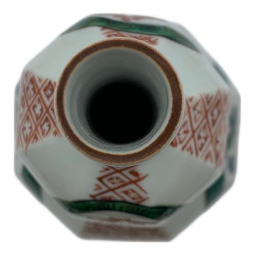 一輪挿し 古九谷 角福 色絵