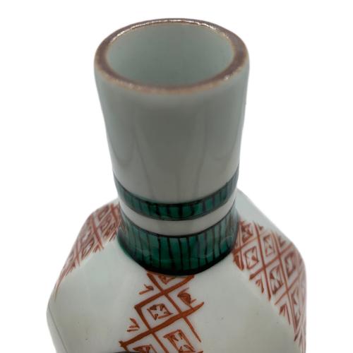 一輪挿し 古九谷 角福 色絵