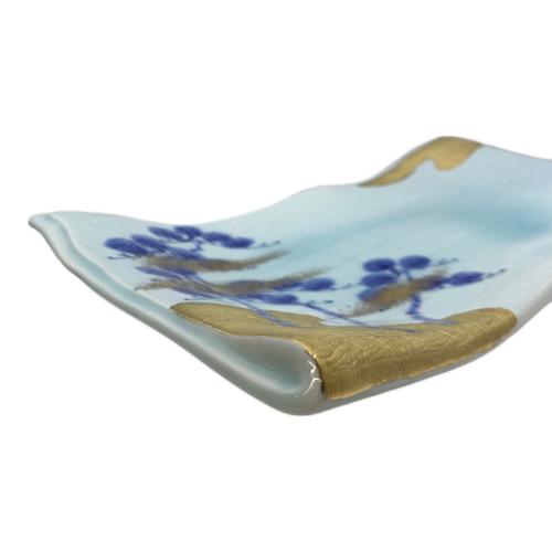 長皿 古伊万里 瀬兵窯 青松金雲