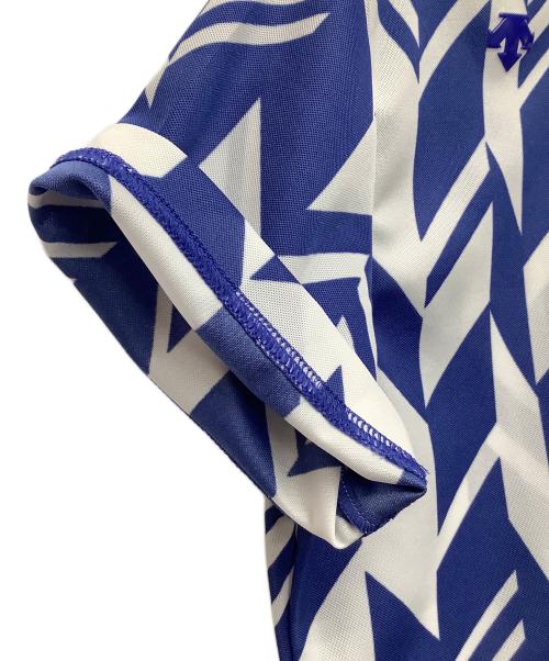 DESCENTE GOLF (デサントゴルフ) ゴルフウェア(トップス) ブルー×ホワイト サイズ:US：M