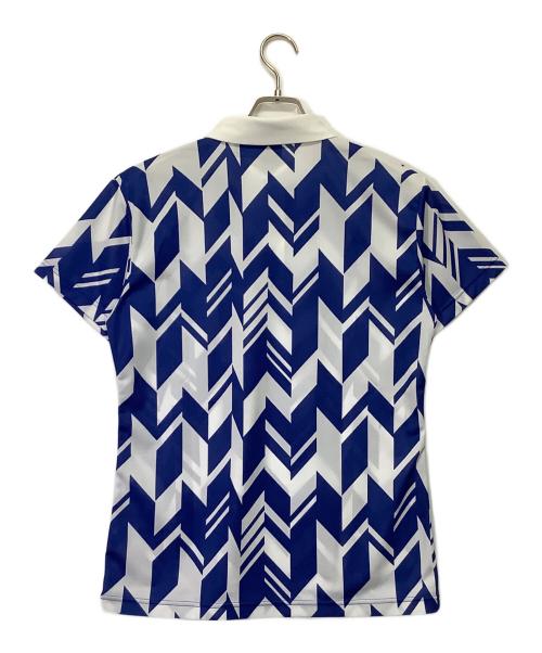 DESCENTE GOLF (デサントゴルフ) ゴルフウェア(トップス) ブルー×ホワイト サイズ:US：M