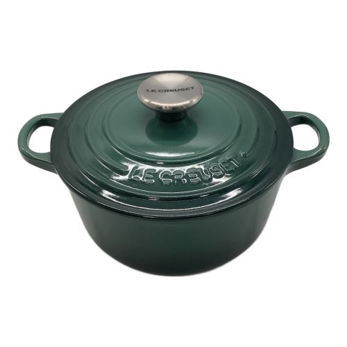 LE CREUSET (ルクルーゼ) 鍋 グリーン ココットロンド18