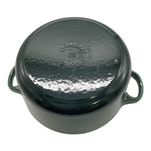 LE CREUSET (ルクルーゼ) 鍋 グリーン ココットロンド18