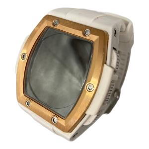 Shot Navi (ショットナビ) ゴルフ距離測定器 ホワイト×ゴールド 充電器 接着 Crest