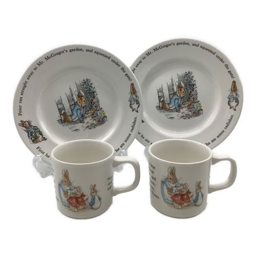 Wedgwood (ウェッジウッド) 食器セット ピーターラビット カップ2P・プレート2P