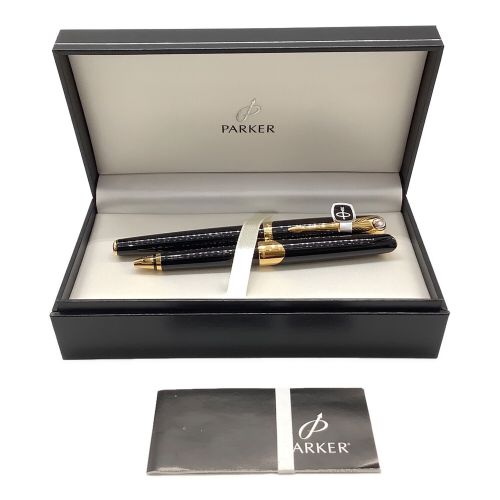 PARKER (パーカー) ボールペン＆万年筆セット ブラック 18K-750