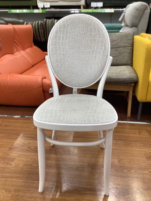 秋田木工 (アキタモッコウ) ダイニングチェアー ホワイト 座面クロコ柄 No.701