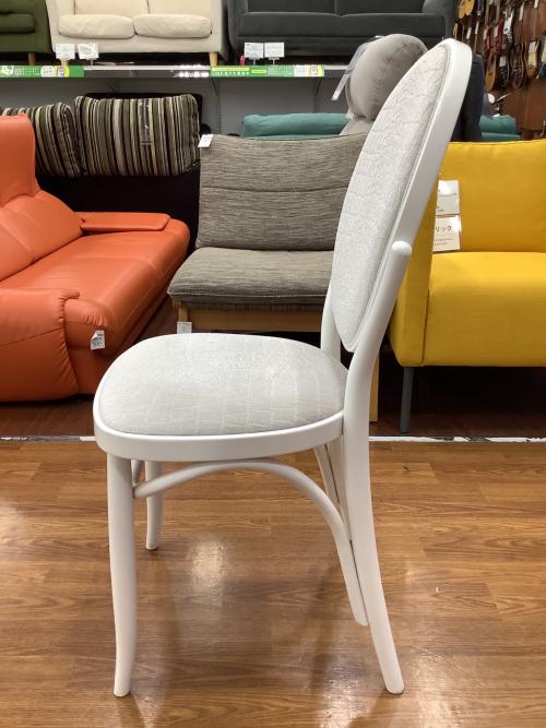 秋田木工 (アキタモッコウ) ダイニングチェアー ホワイト 座面クロコ柄 No.701