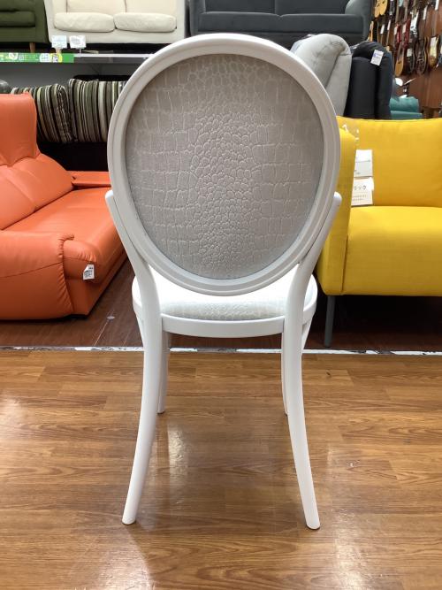 秋田木工 (アキタモッコウ) ダイニングチェアー ホワイト 座面クロコ柄 No.701
