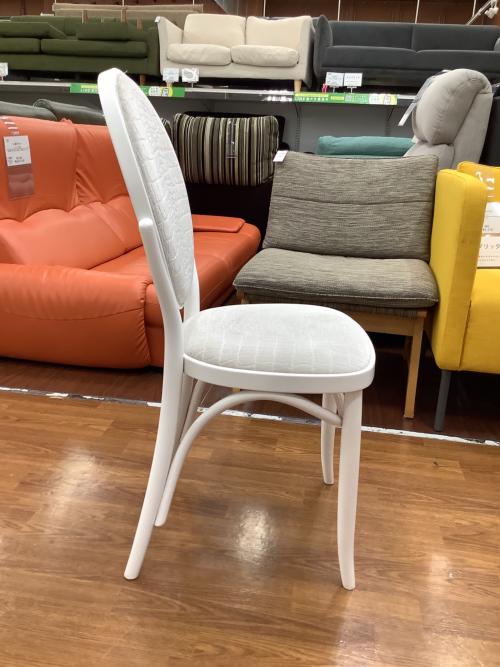 秋田木工 (アキタモッコウ) ダイニングチェアー ホワイト 座面クロコ柄 No.701