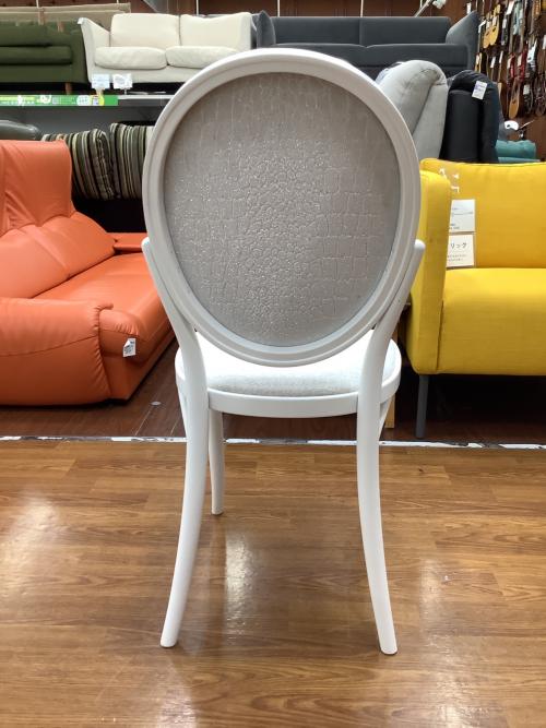 秋田木工 (アキタモッコウ) ダイニングチェアー ホワイト 座面