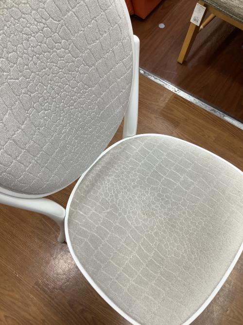 秋田木工 (アキタモッコウ) ダイニングチェアー ホワイト 座面クロコ柄 No.701