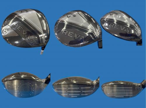 Callaway (キャロウェイ) ゴルフクラブ&キャディバッグセット メーカー保証付き 2024 REVAパッケージセット（ウィメンズ） フレックス【L】 ブラック 9本セット 純正グリップ良好