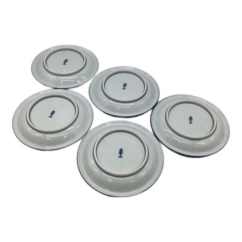 源右衛門窯 (ゲンエモンガマ) 皿揃え 染付四梅 5Pセット