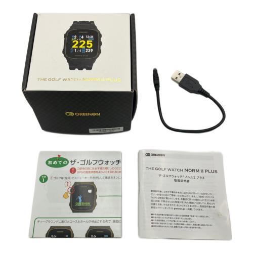 GREEN ON (グリーンオン) ゴルフ距離測定器 2022年 箱 充電用ケーブル 説明書付き WATCH NORMⅡ PLUS