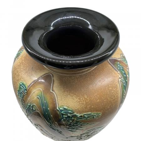 信楽焼　山模様の陶器の壺 信楽焼 中村陶器 信楽山水壺 高さ47cm｜トレファクONLINE