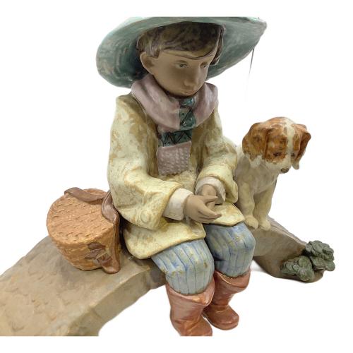 LLADRO (リヤドロ) 置物 凍った川で魚釣り 釣り竿なし 2237