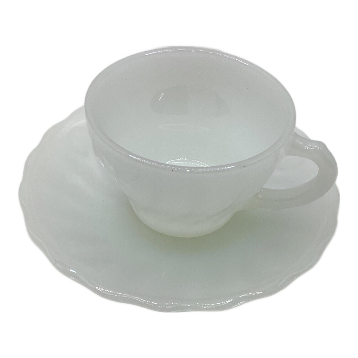 ファイヤーキング Fire King (ファイヤーキング) カップ&ソーサー ホワイト ミルク