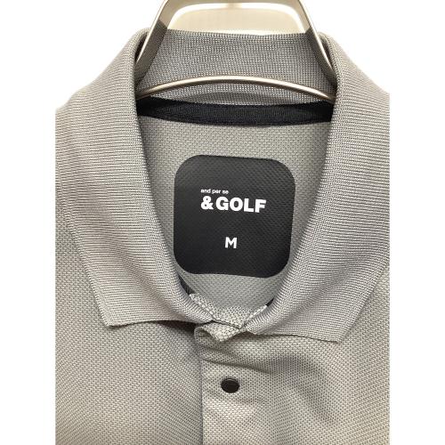 and per se (アンパシィ) ゴルフウェア(トップス) メンズ SIZE M グレー ポロシャツ agms9713e