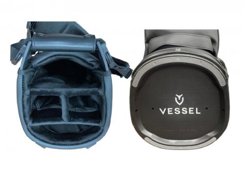 VESSEL (ベッセル) キャディバッグ ブラック Carbon Lux Stand / DOUBLE