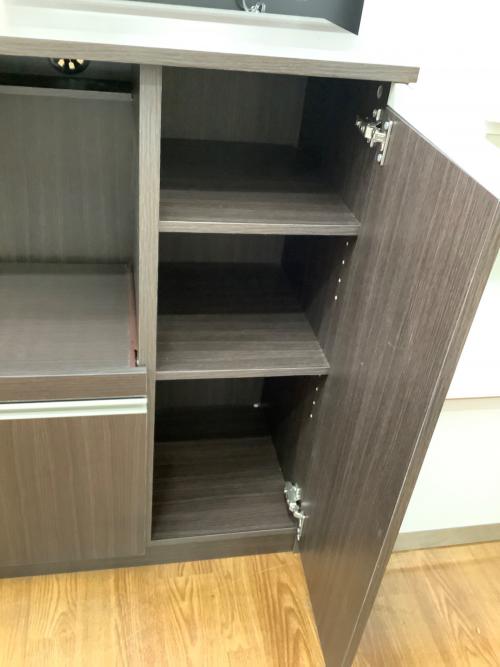 レンジ台 ブラウン 85 3枚扉