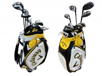 Callaway (キャロウェイ) クラブセット(キャディバッグ付き) X2 HOT フレックス【S】 オリジナルカーボン 11本セット 純正グリップ良好