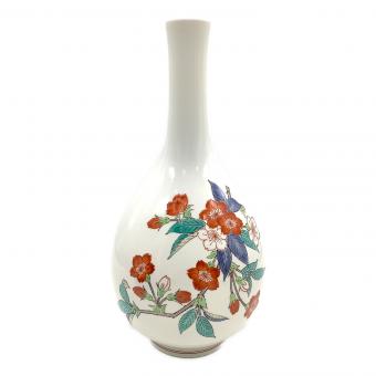 花瓶 十四代酒井田柿右衛門 濁手 つつじ文 箱なし