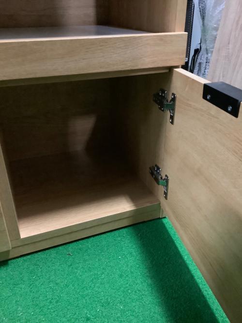 ニトリ レンジボード ナチュラル 256 3枚扉 スライド台 エトナ