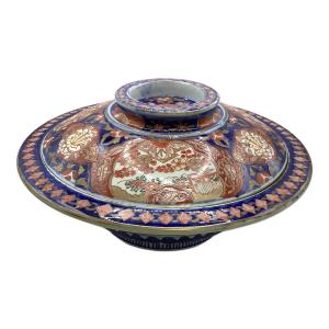 蓋付き鉢 古伊万里染錦蓋物