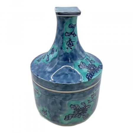 源右衛門窯造蓋付き容器青彩菊絵蓋物 源右衛門窯造 蓋付容器 青彩菊絵蓋物｜トレファクONLINE