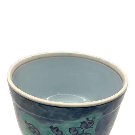 源右衛門窯造 蓋付容器 青彩菊絵蓋物｜トレファクONLINE