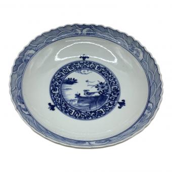 山本長左 (ヤマモトチョウザ) 鉢 藍古九谷