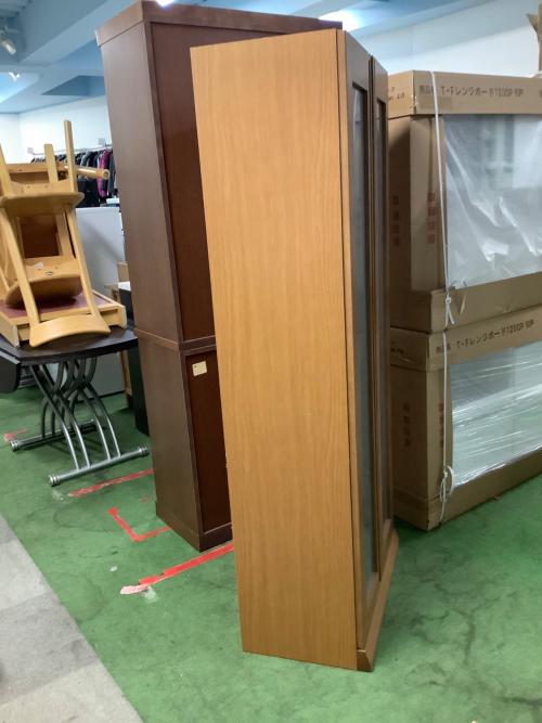 本棚 ブラウン ハイタイプ 2枚扉