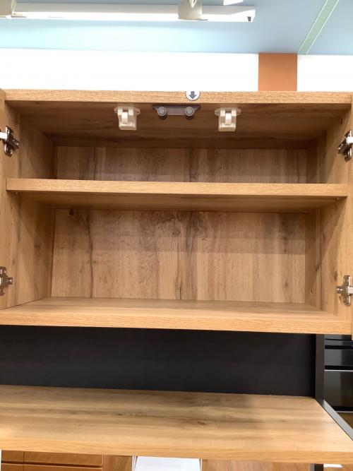 ニトリ 3枚扉レンジボード ライトブラウン 27