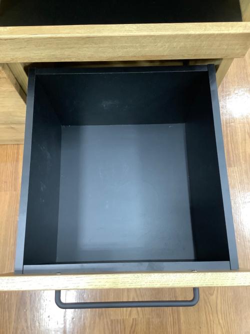 ニトリ 3枚扉レンジボード ライトブラウン 27