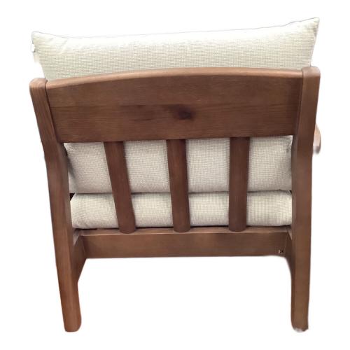 飛騨産業 (ヒダサンギョウ) 1人掛けソファー ホワイト×ブラウン