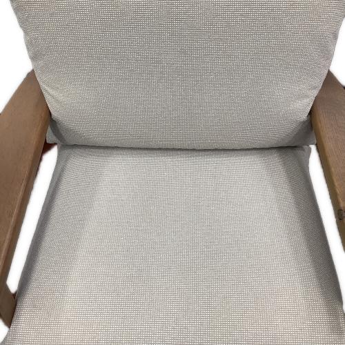 飛騨産業 (ヒダサンギョウ) 1人掛けソファー ホワイト×ブラウン