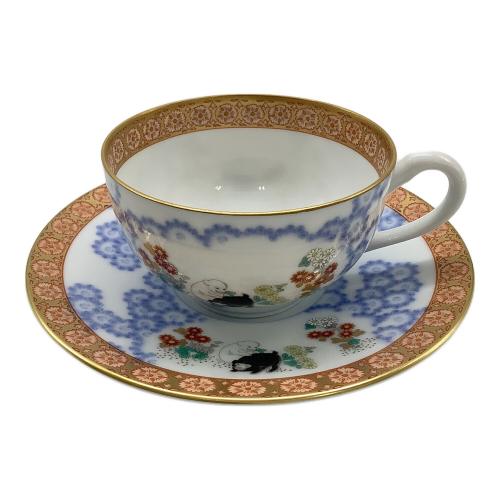 香蘭社 (コウランシャ) カップ&ソーサー 6011-HA2 染錦 唐草遊犬の図