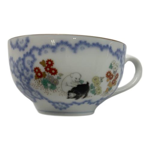 香蘭社 (コウランシャ) カップ&ソーサー 6011-HA2 染錦 唐草遊犬の図