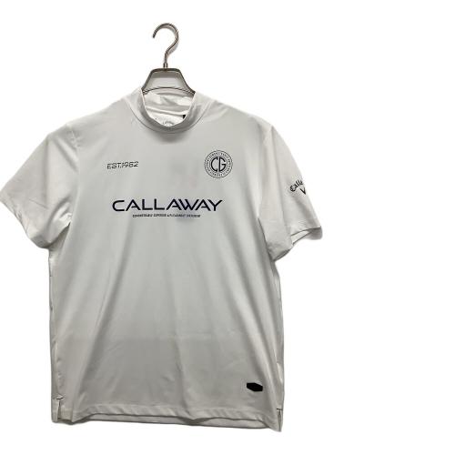 Callaway (キャロウェイ) ゴルフウェア(トップス) メンズ SIZE L ホワイト 半袖モックネック 無地 C25134105